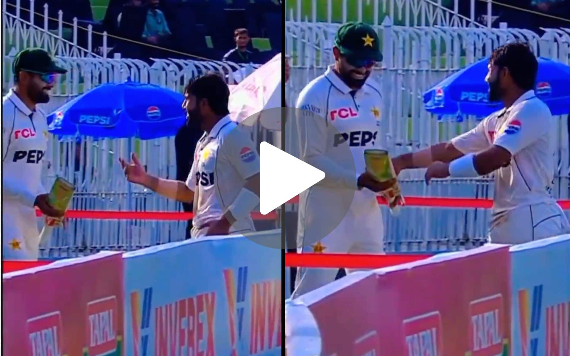 [Watch] Babar Azam Catches Rizwan's Bat In Perfection During Hilarious Fun Banter